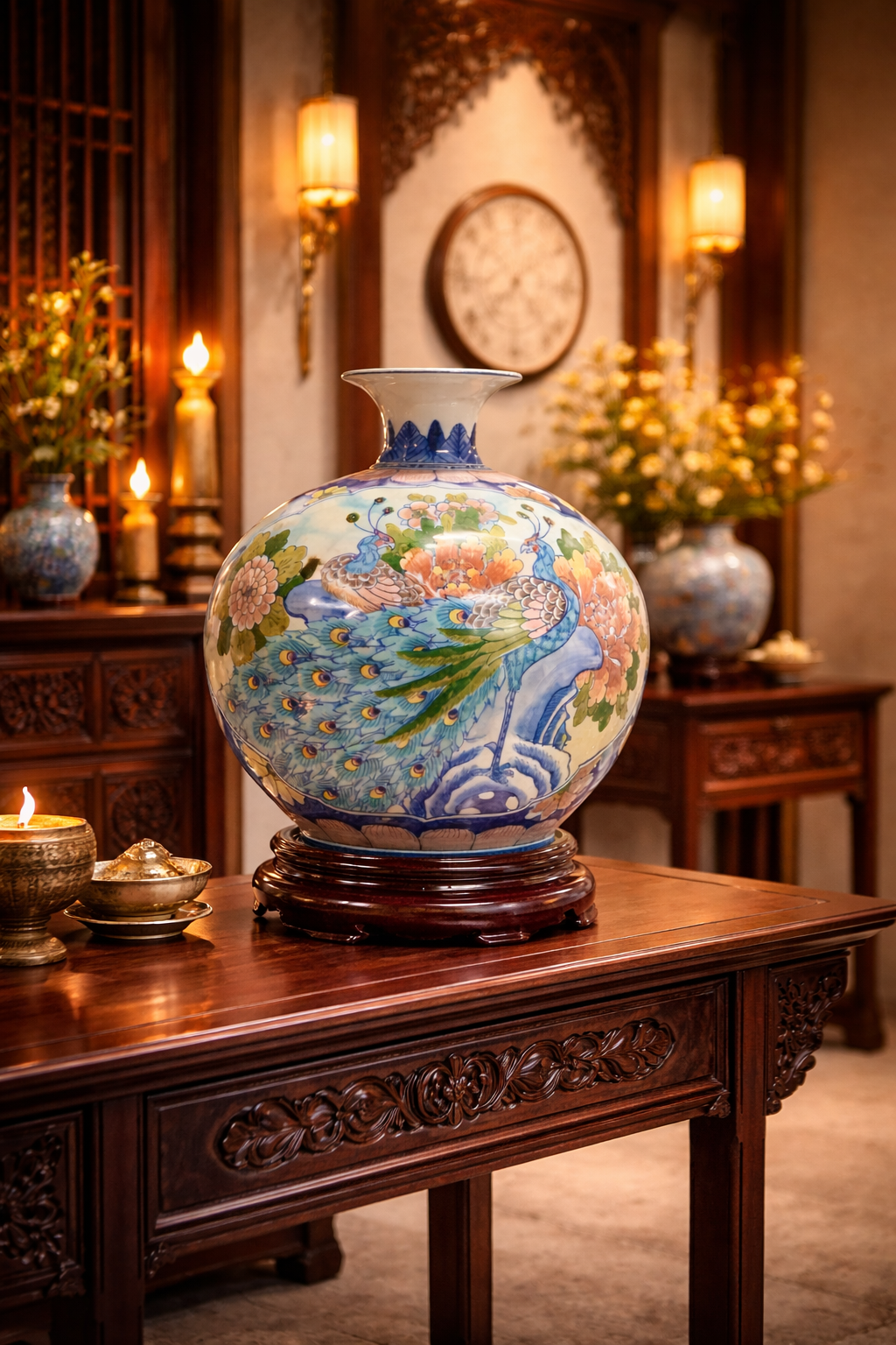 Handmade Ceramic Vase – Tai Loc Design  – 25 cm (9.8 in) – Home Décor – Heritage T&T  – Bat Trang Vietnam