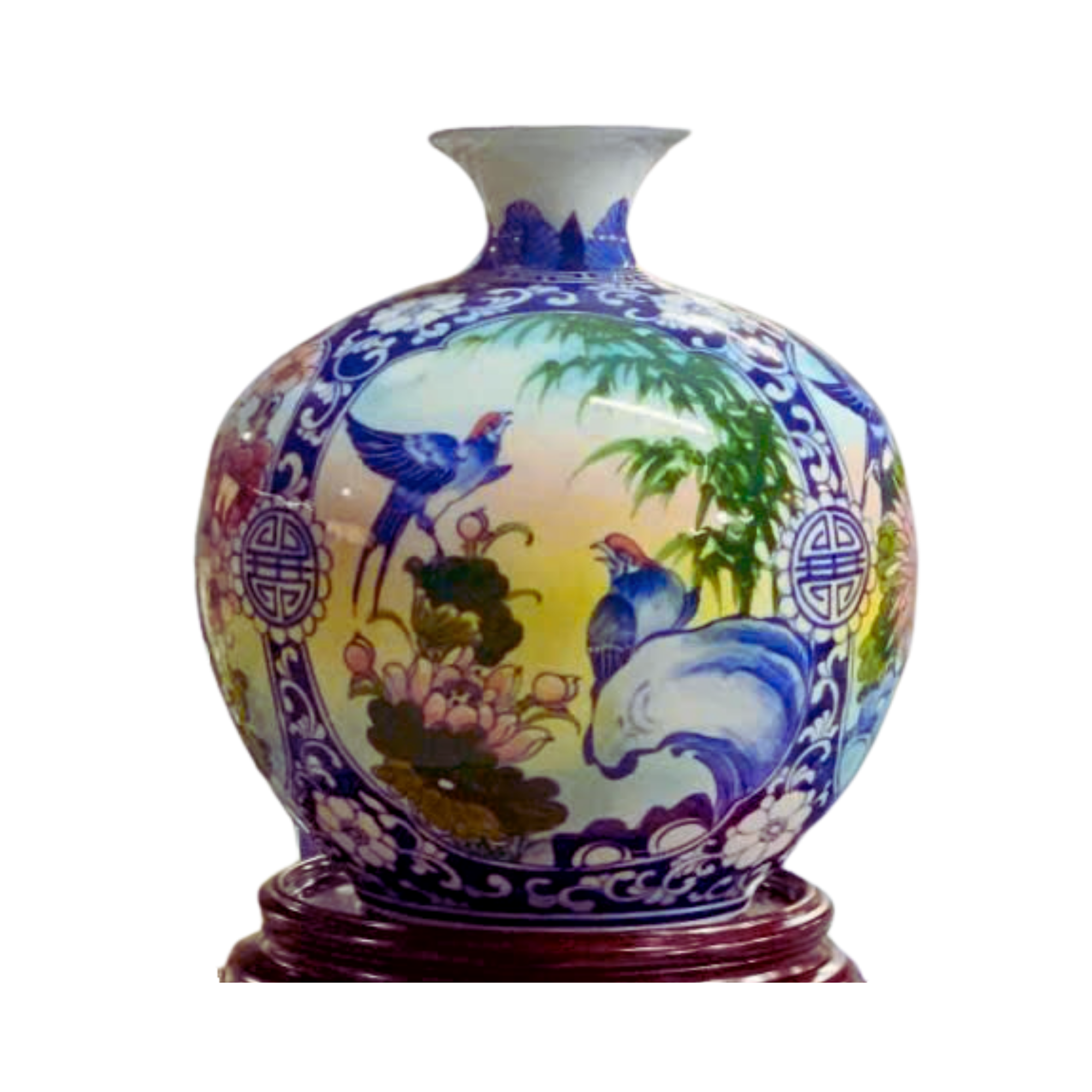 Handmade Ceramic Vase – Tai Loc Design  – 25 cm (9.8 in) – Home Décor – Heritage T&T  – Bat Trang Vietnam