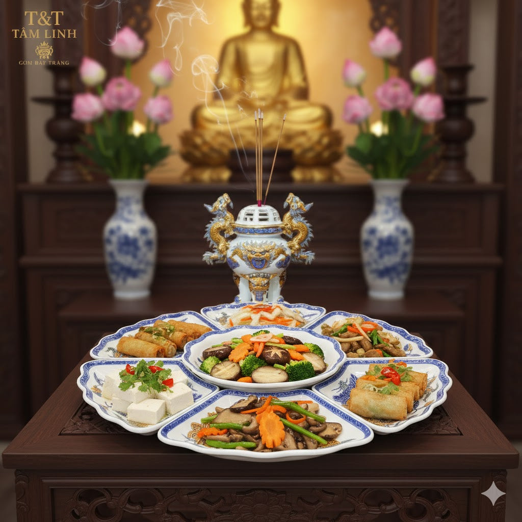 Heritage T&T Sunflower Altar Flower Set Tâm An Yellow Glaze Height 7 cm (2.8 in) – 1 Set – Bat Trang Handmade Vietnam