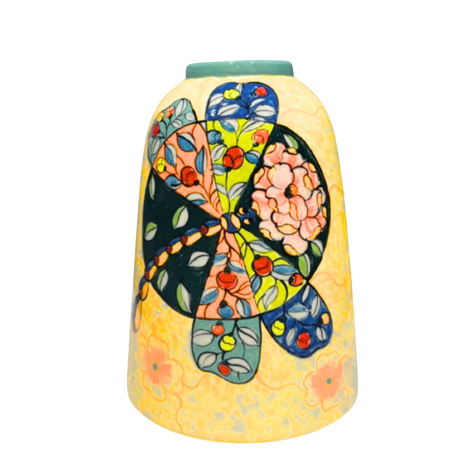 Handmade Mosaic Ceramic Vase – Dragonfly Design  – 31.5 cm (12.4 in) – Home Décor – Heritage T&T Mosaic Collection – Bat Trang Vietnam