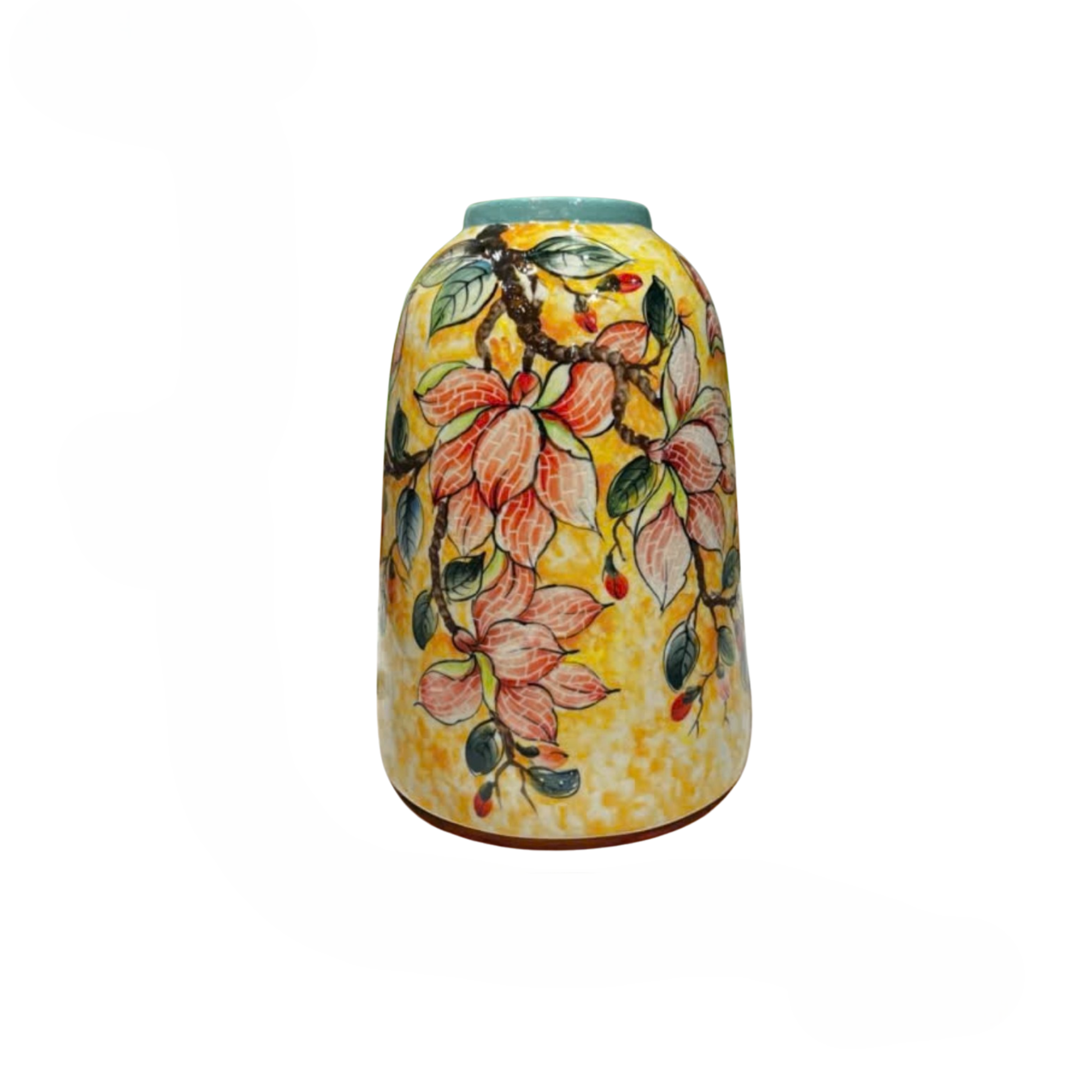 Handmade Mosaic Ceramic Vase – Flower Design  – 31.5 cm (12.4 in) – Home Décor – Heritage T&T Mosaic Collection – Bat Trang Vietnam