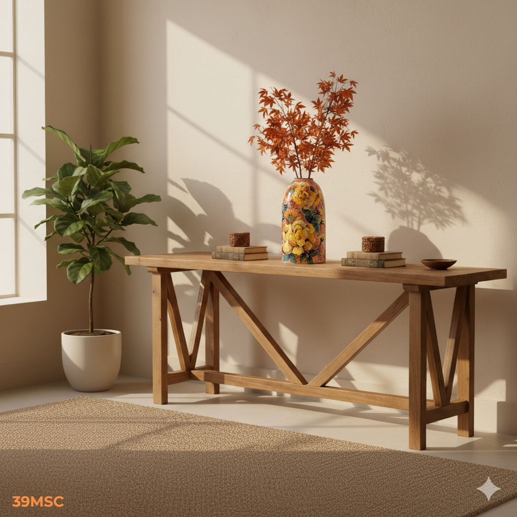 Handmade Mosaic Ceramic Vase – Flower Design  – 40 cm (15.7 in) – Home Décor – Heritage T&T Mosaic Collection – Bat Trang Vietnam