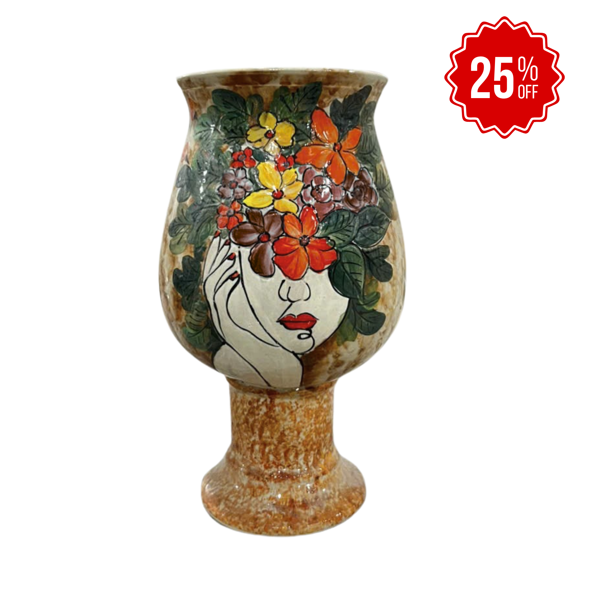 Handmade Mosaic Ceramic Vase – Artisan Design  – 28 cm (11 in) – Home Décor – Heritage T&T 3D Collection – Bat Trang Vietnam