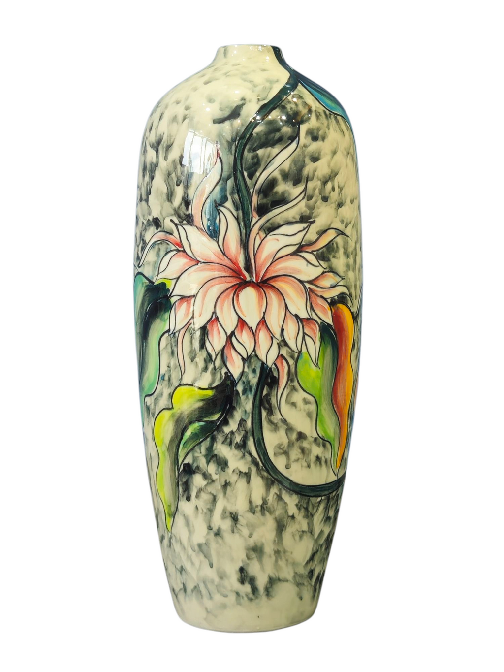 Handmade Mosaic Ceramic Vase – Artisan Design  – 40 cm (15.7 in) – Home Décor – Heritage T&T 3D Collection – Bat Trang Vietnam