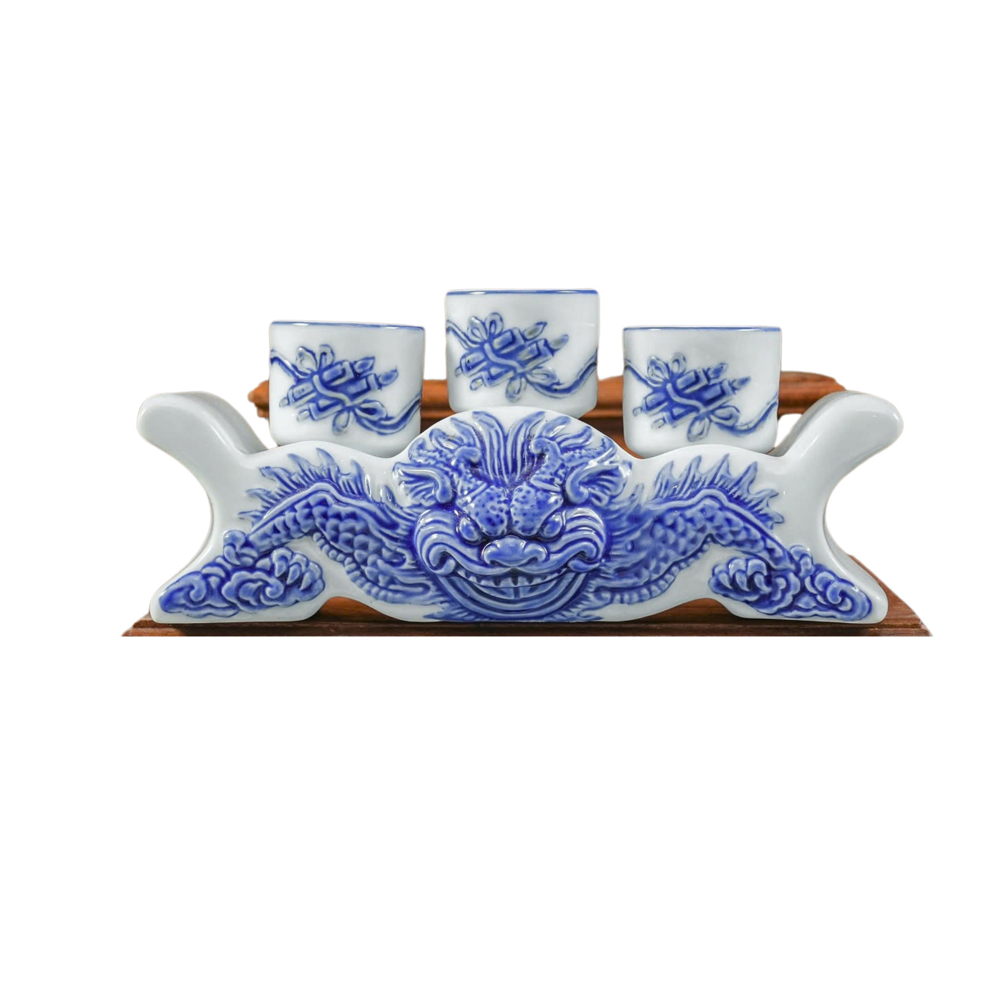 Heritage T&T Ritual Water Tray Set Altar Tâm An – 1 Set – Bat Trang Handmade Vietnam