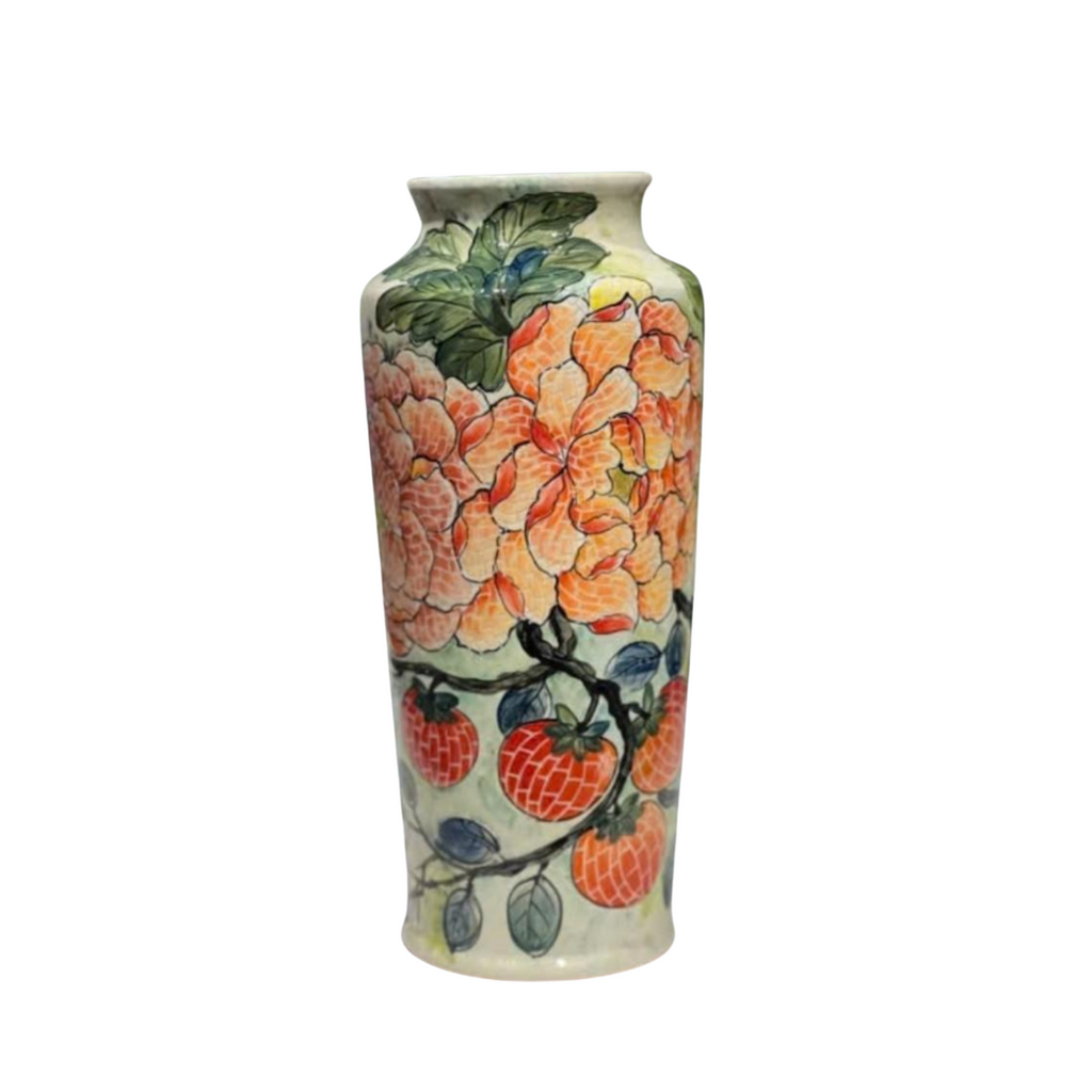 Handmade Mosaic Ceramic Vase – Flower Design  – 34.6 cm (13.6 in) – Home Décor – Heritage T&T Mosaic Collection – Bat Trang Vietnam