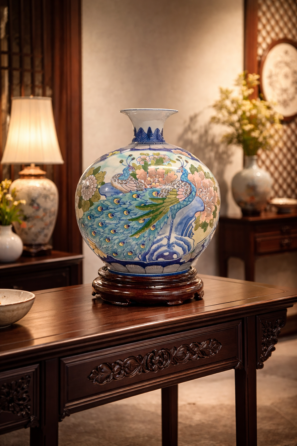 Handmade Ceramic Vase – Tai Loc Design  – 25 cm (9.8 in) – Home Décor – Heritage T&T  – Bat Trang Vietnam