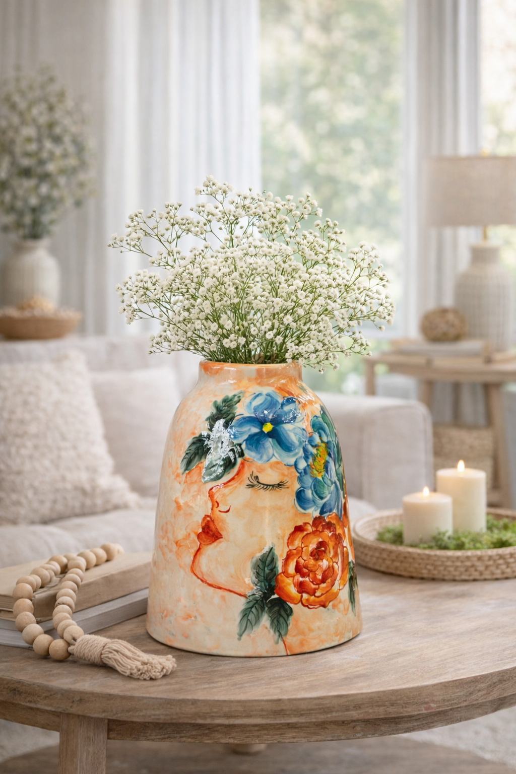 Handmade Mosaic Ceramic Vase – Artisan Design  – 26 cm (10.2 in) – Home Décor – Heritage T&T 3D Collection – Bat Trang Vietnam