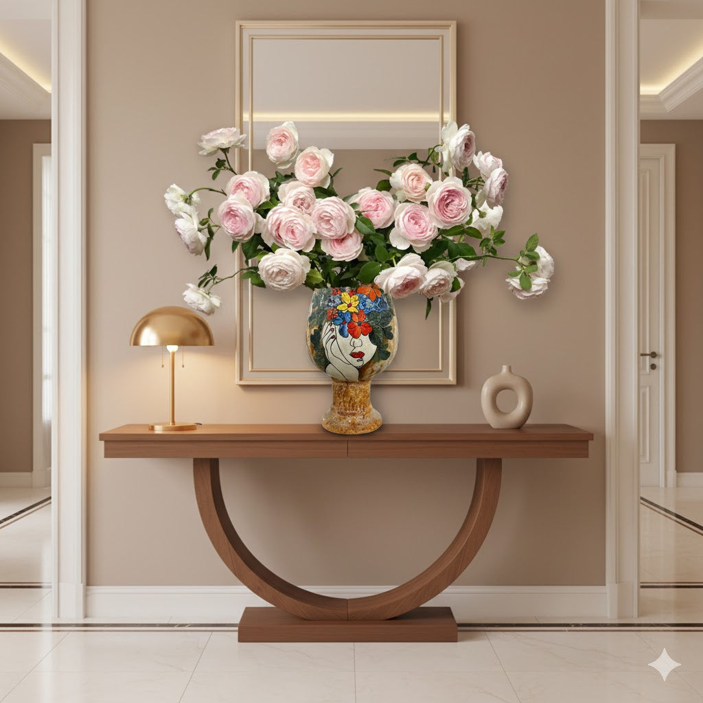 Handmade Mosaic Ceramic Vase – Artisan Design  – 28 cm (11 in) – Home Décor – Heritage T&T 3D Collection – Bat Trang Vietnam