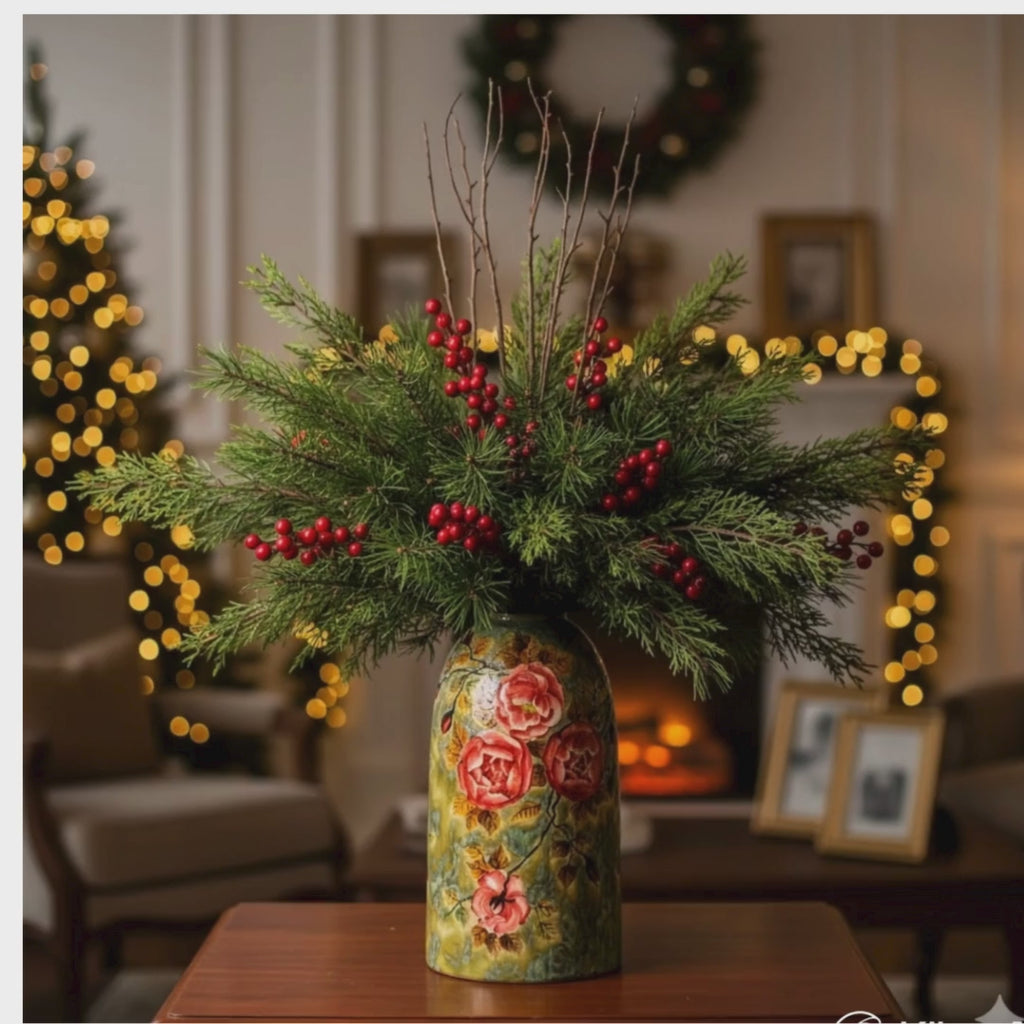 Handmade Mosaic Ceramic Vase – Artisan Design  – 40 cm (15.7 in) – Home Décor – Heritage T&T 3D Collection – Bat Trang Vietnam