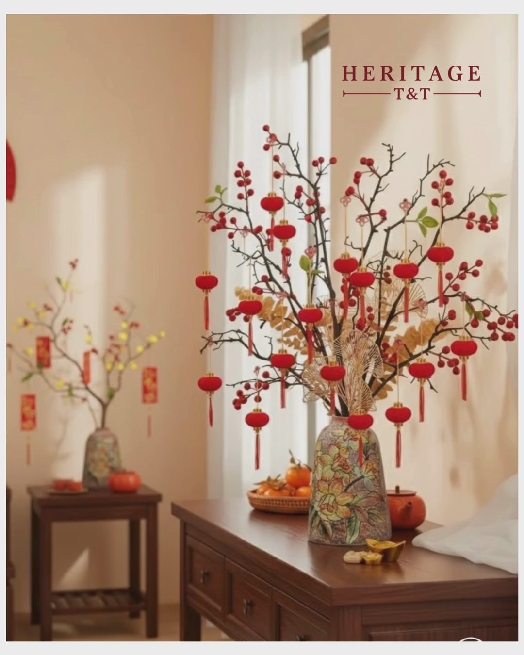 Handmade Mosaic Ceramic Vase – Flower Design  – 31.5 cm (12.4 in) – Home Décor – Heritage T&T Mosaic Collection – Bat Trang Vietnam