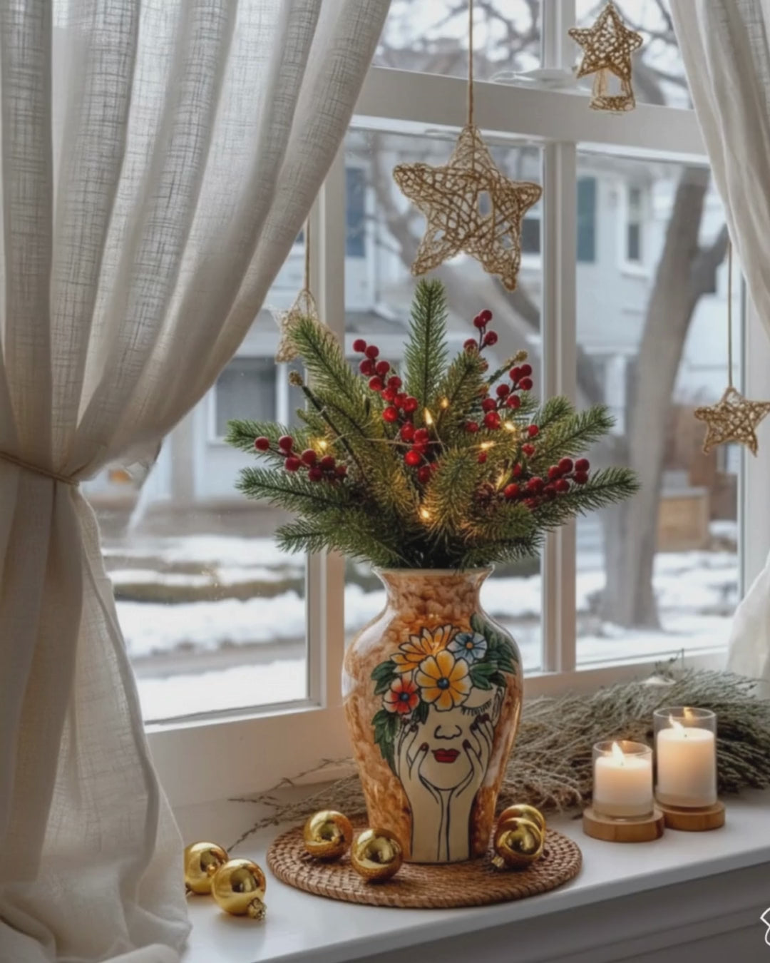 Handmade Mosaic Ceramic Vase – Artisan Design  – 28 cm (11 in) – Home Décor – Heritage T&T 3D Collection – Bat Trang Vietnam