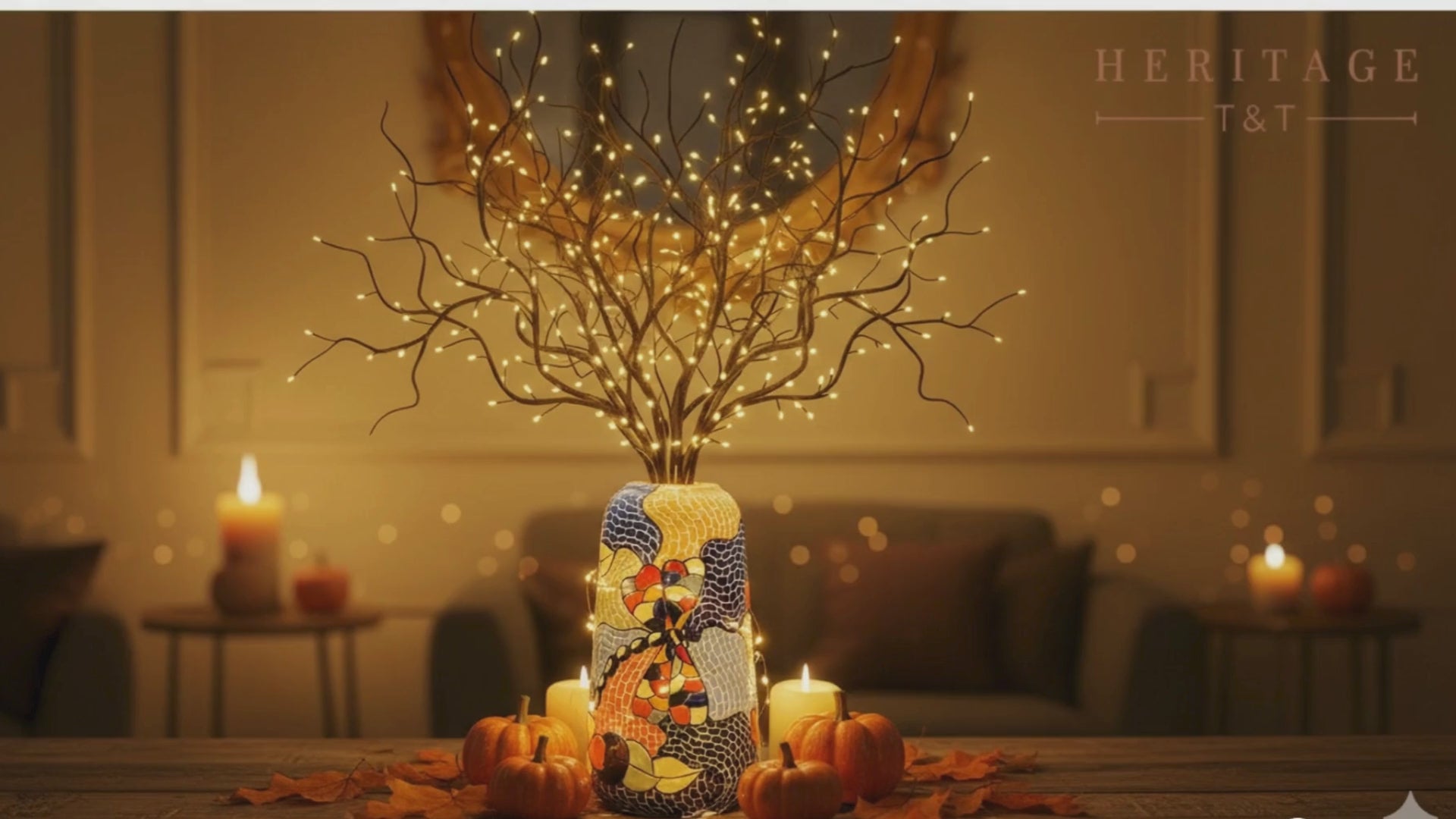 Handmade Mosaic Ceramic Vase – Dragonfly Design  – 29 cm (11.4 in) – Home Décor – Heritage T&T Mosaic Collection – Bat Trang Vietnam