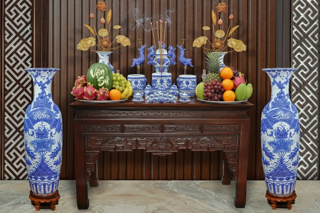 Heritage T&T Single Gourd Wine Vessel Altar Tâm An 1 Pc – Bat Trang Handmade Vietnam