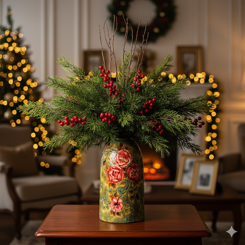 Handmade Mosaic Ceramic Vase – Artisan Design  – 40 cm (15.7 in) – Home Décor – Heritage T&T 3D Collection – Bat Trang Vietnam