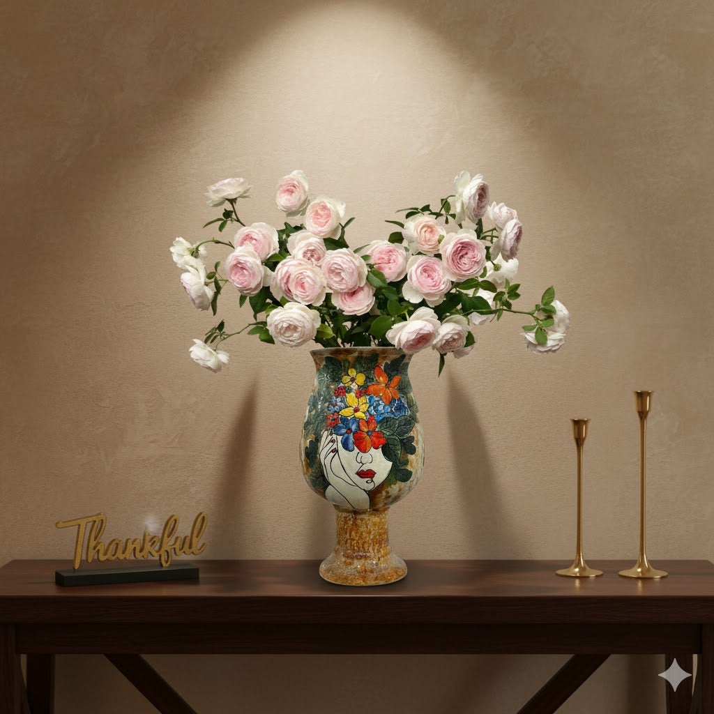 Handmade Mosaic Ceramic Vase – Artisan Design  – 28 cm (11 in) – Home Décor – Heritage T&T 3D Collection – Bat Trang Vietnam