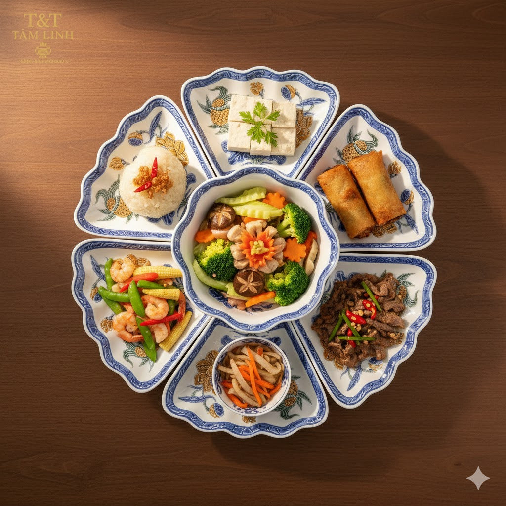 Heritage T&T Sunflower Altar Flower Set Tâm An Yellow Glaze Height 7 cm (2.8 in) – 1 Set – Bat Trang Handmade Vietnam