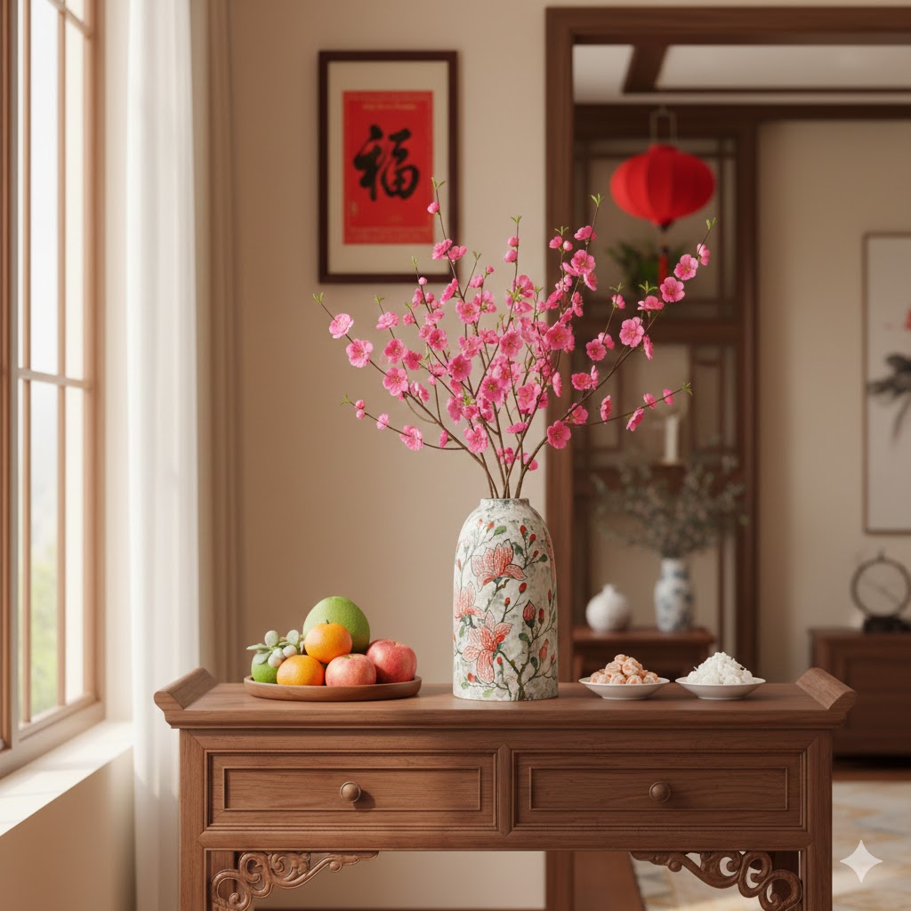 Handmade Mosaic Ceramic Vase – Flower Design  – 40 cm (15.7 in) – Home Décor – Heritage T&T Mosaic Collection – Bat Trang Vietnam